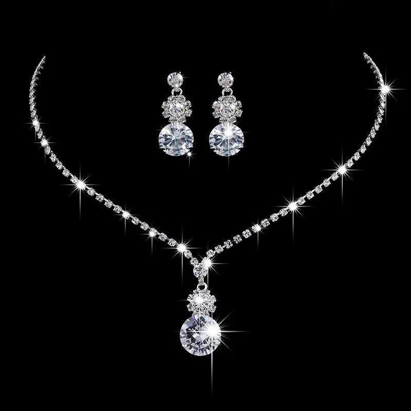 Elegant Crystal Bridal Jewelry Set for Weddings