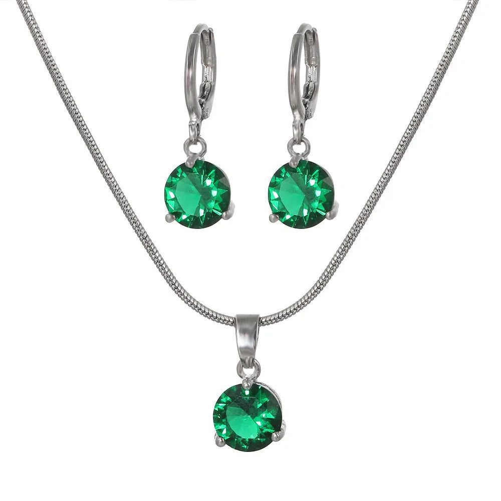 Elegant Bridal Jewelry Set: Water Drop Earrings