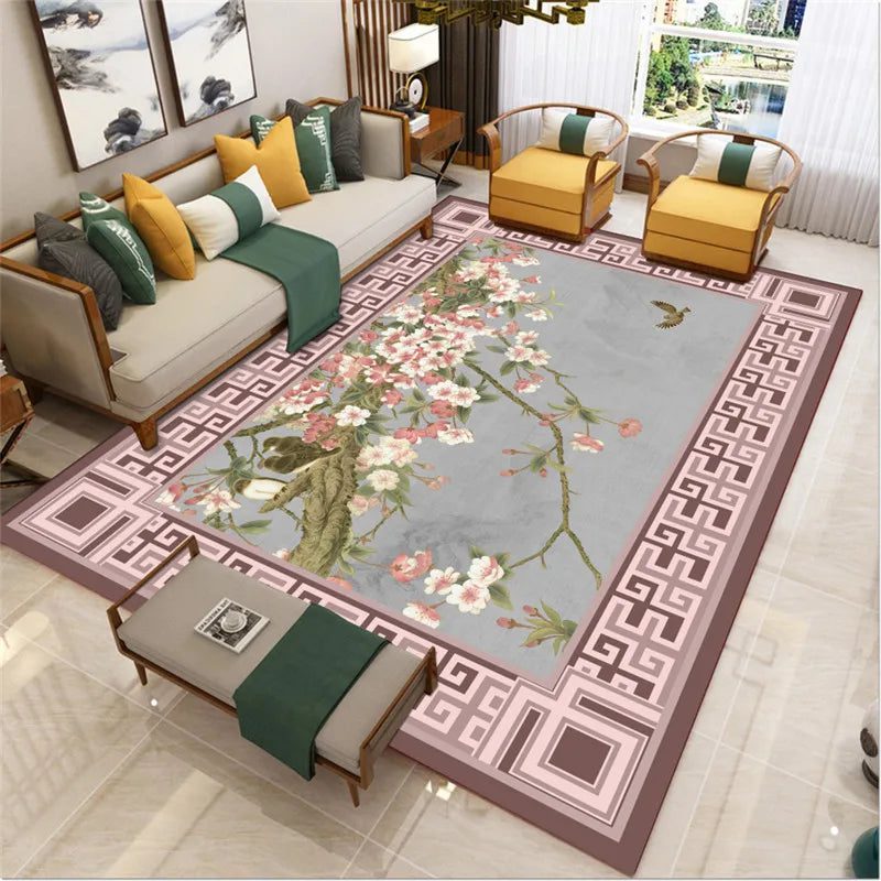 Large Non-Slip Chinese Carpet for Living Room