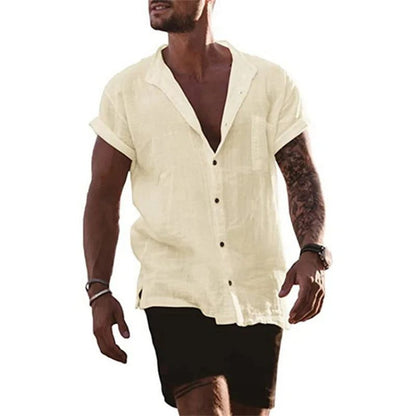 Men's Plus Size Cotton Linen Summer Shirts