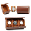 Portable Vintage Leather Watch Roll Travel Case