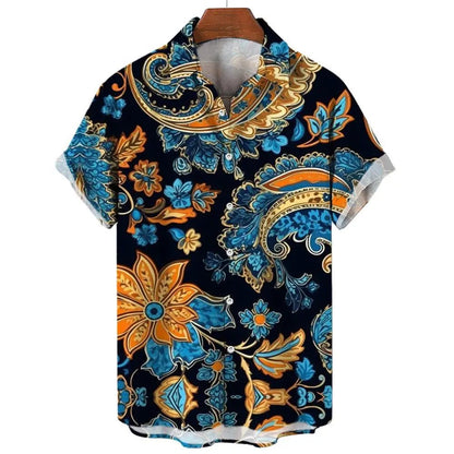 Men's Vintage 3D Print Hawaiian Shirts