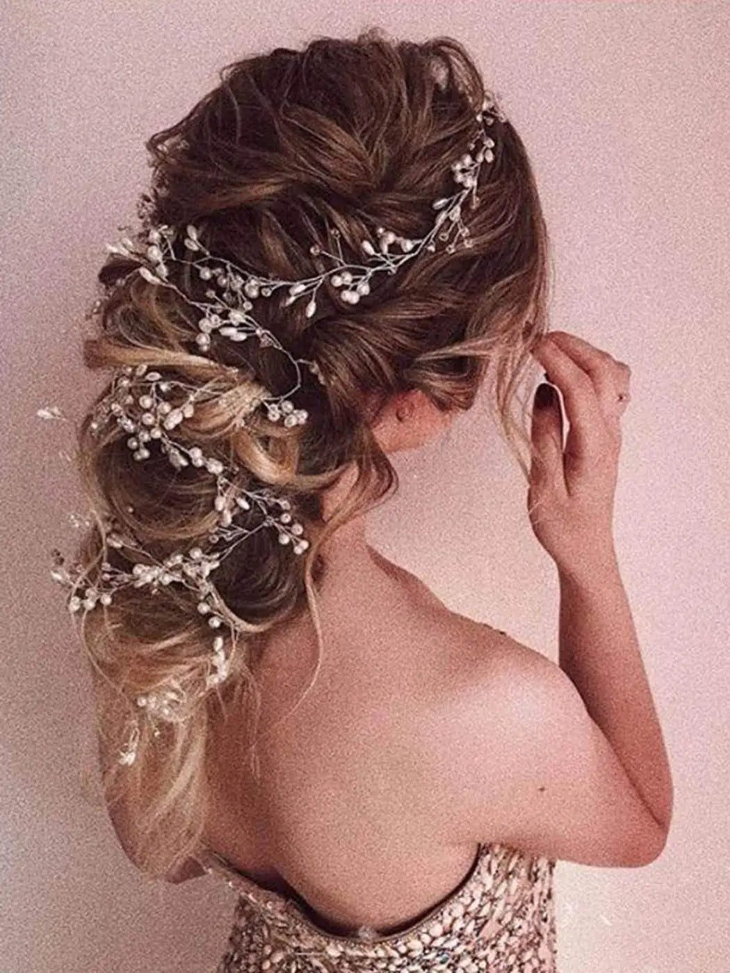 Elegant Floral Crystal Pearl Wedding Hairpin