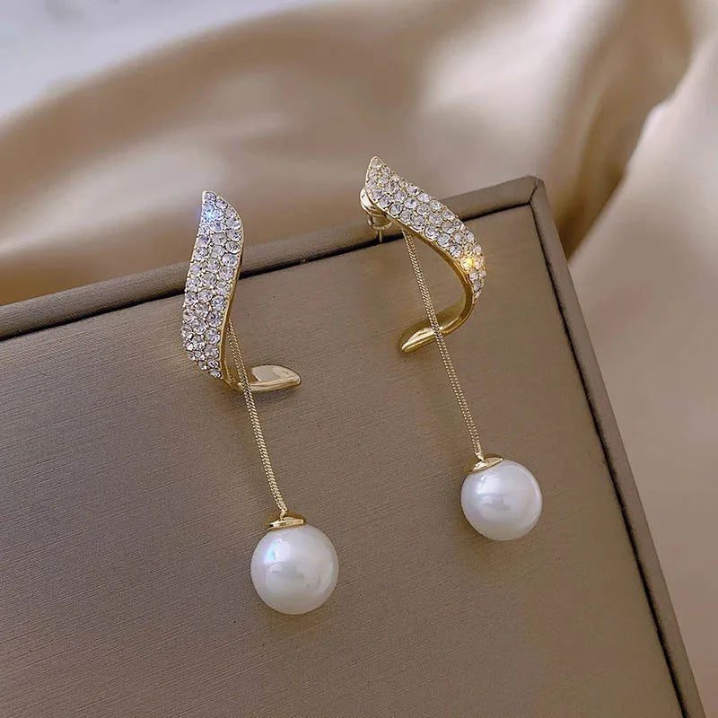 Elegant Imitation Pearl Dangle Earrings for Weddings