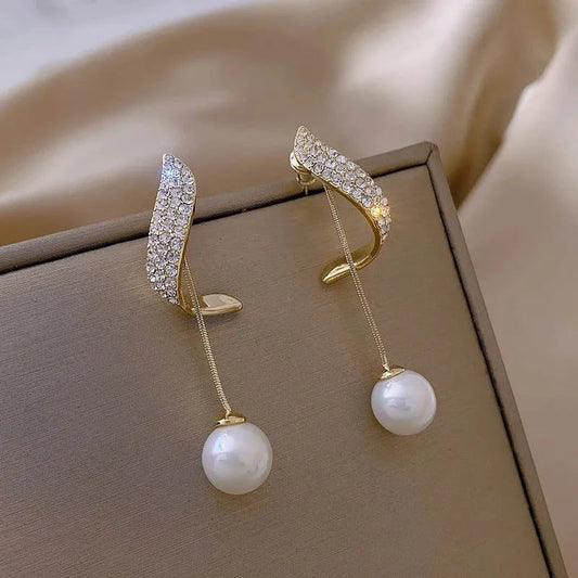 Elegant Imitation Pearl Dangle Earrings for Weddings