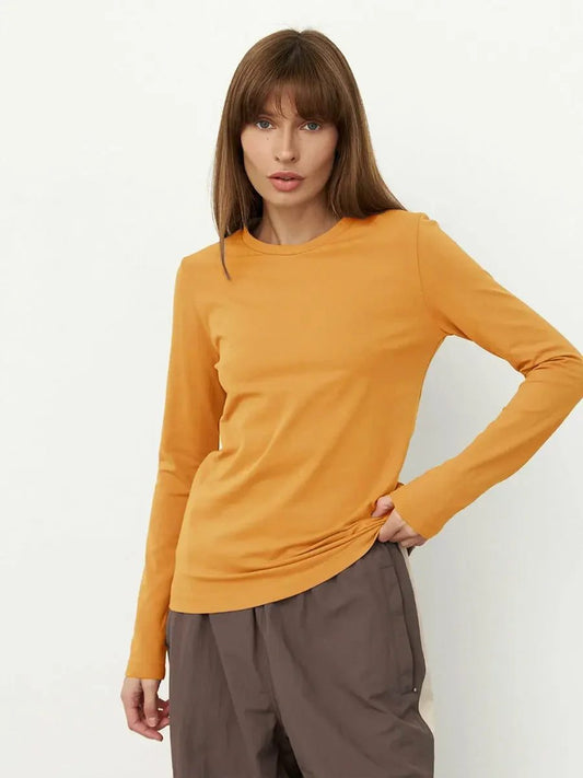 Trendy Long Sleeve Cotton T-Shirts for Women