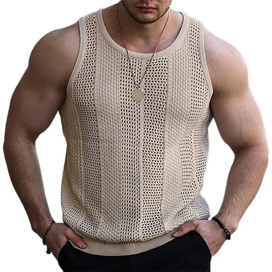 Men's Ribbed Tank Top - Casual Summer Wear