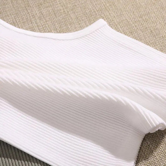 Seamless Rib Knit Yoga Crop Top