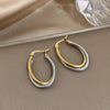 Waterproof Stainless Steel Minimalist Hoop Earrings