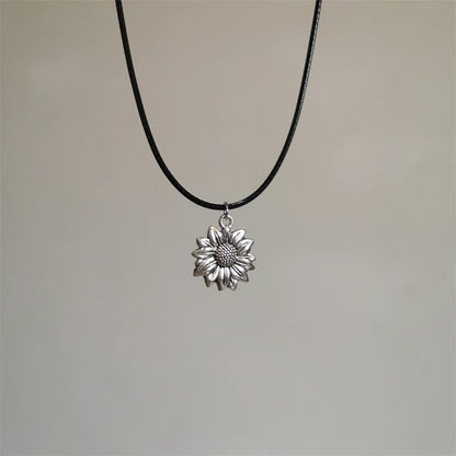 Vintage Spiral Vortex Pendant Leather Necklace 2023