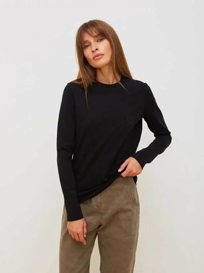 Trendy Long Sleeve Cotton T-Shirts for Women