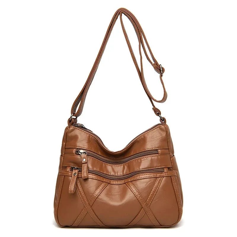 Luxury Vintage Soft Leather Crossbody Handbag