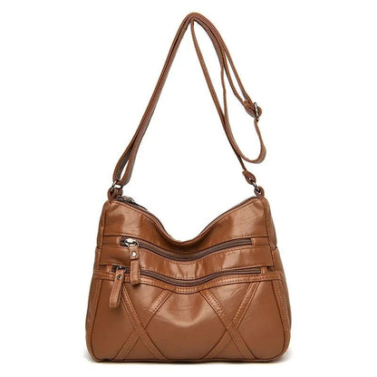 Luxury Vintage Soft Leather Crossbody Handbag