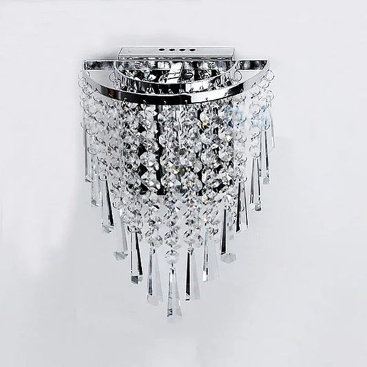 Elegant Gold Crystal Wall Light Fixture