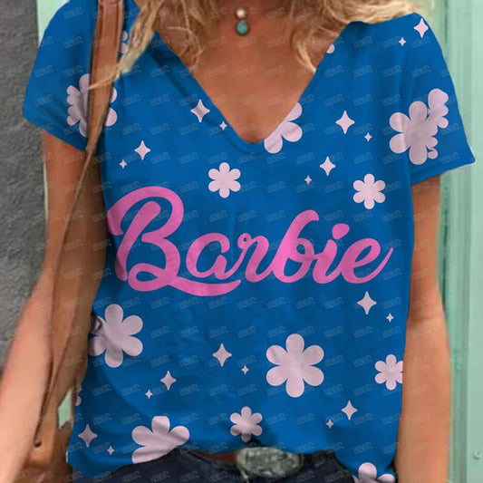 Stylish V-Neck Summer T-Shirt for Women