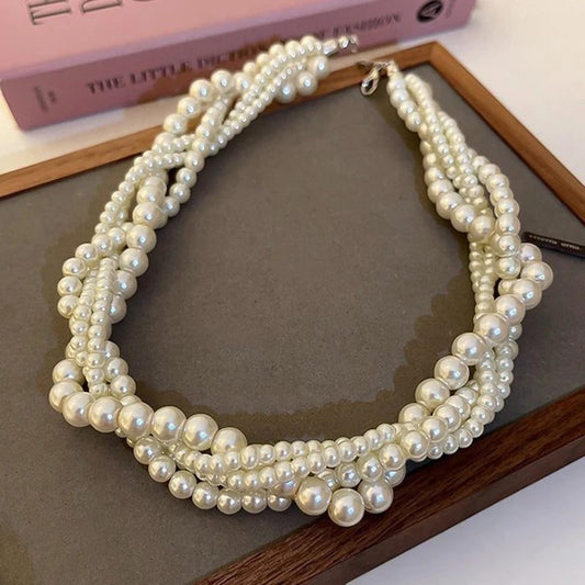 Elegant Pearl Choker Necklace for Brides