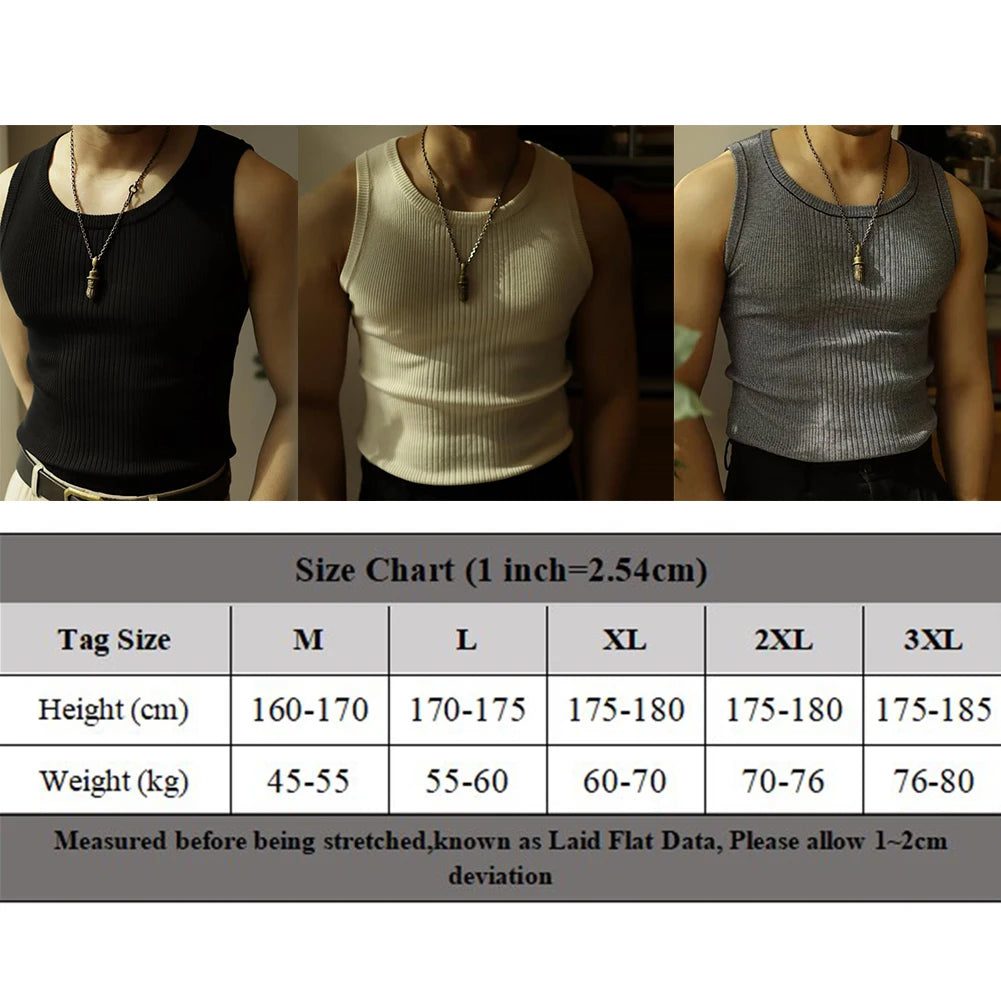 Men's Slim Ribbed Knit Tank Top