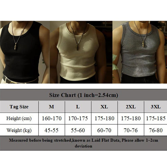 Men's Slim Ribbed Knit Tank Top