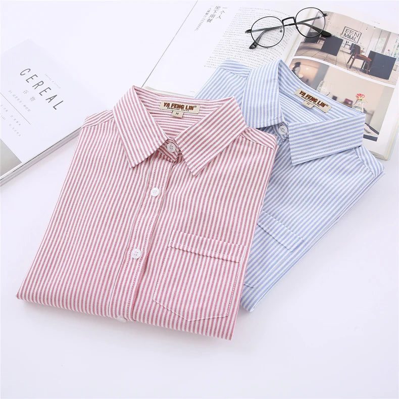 Trendy Striped Cotton Shirt for Women