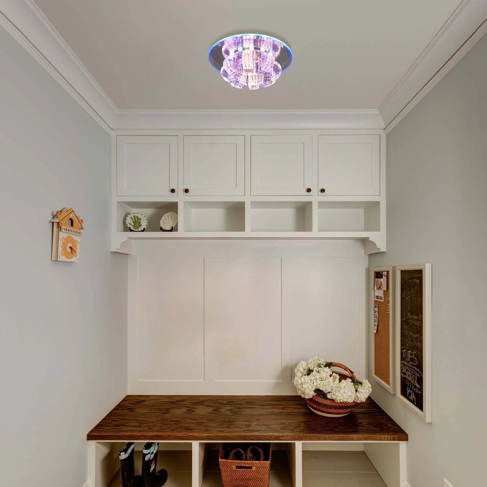 9W Small Crystal Ceiling Lamp Warm White