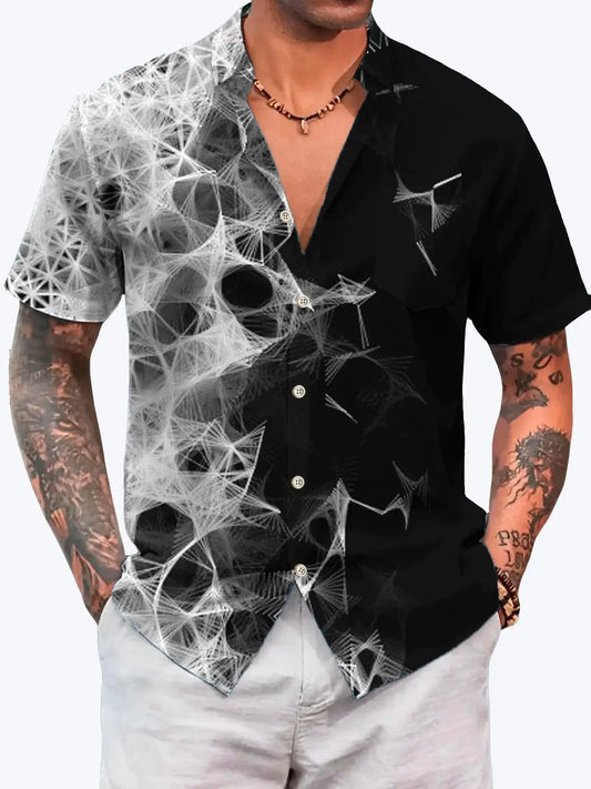 Colorful 3D Print Hawaiian Shirts for Men