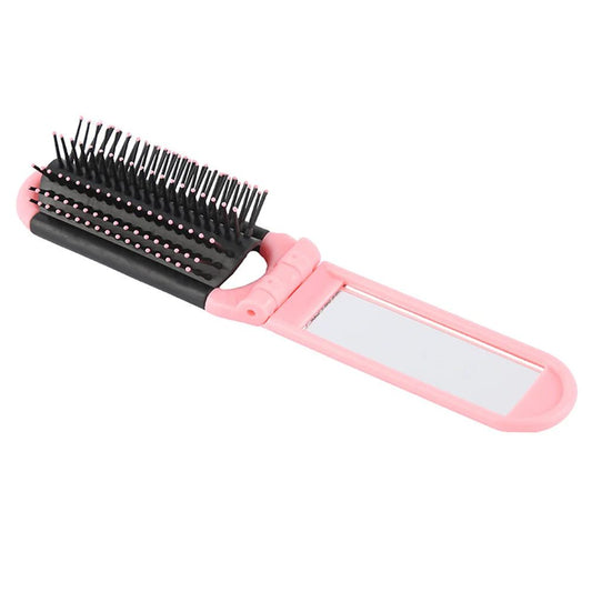 Portable 2-in-1 Anti-Static Folding Hair Brush