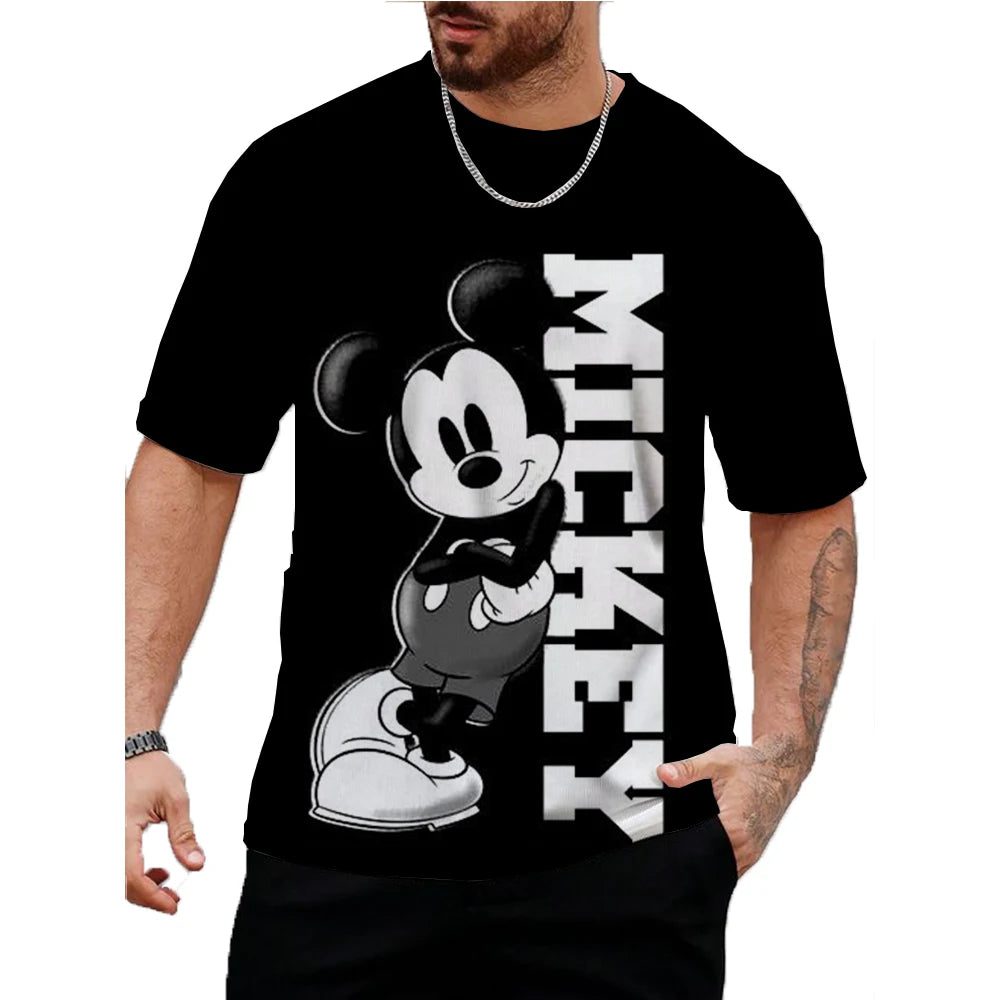 Men's Casual Mickey Mouse Cartoon T-Shirt
