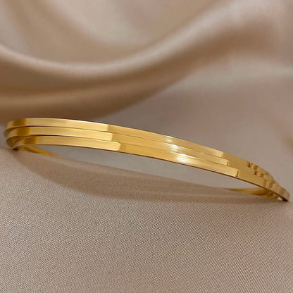 Chic Waterproof 18K Gold Plated Bangles