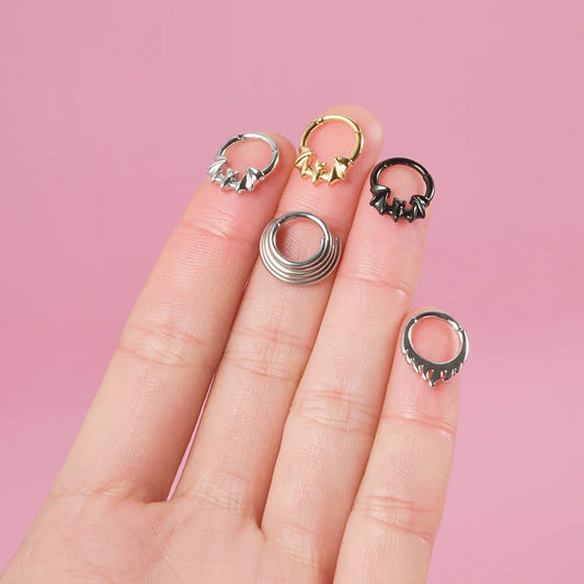 Unique Surgical Steel Septum Clicker Jewelry