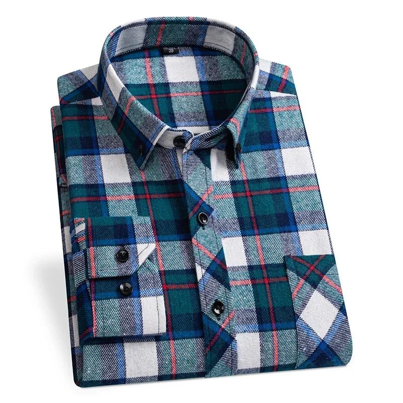 2024 Men's Plus Size Flannel Casual Shirts