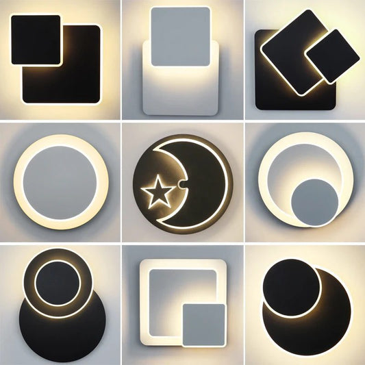 Adjustable 360° Minimalist Wall Lamp for Living Room