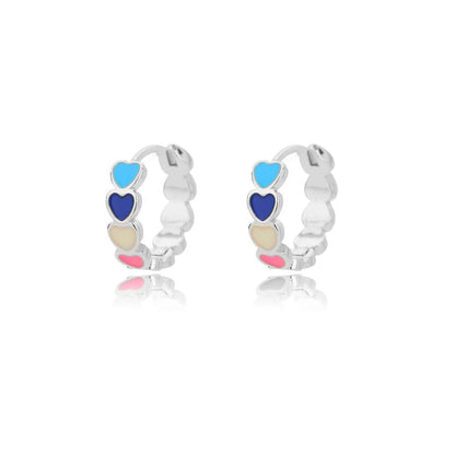 Waterproof Gold Heart Earrings for Women