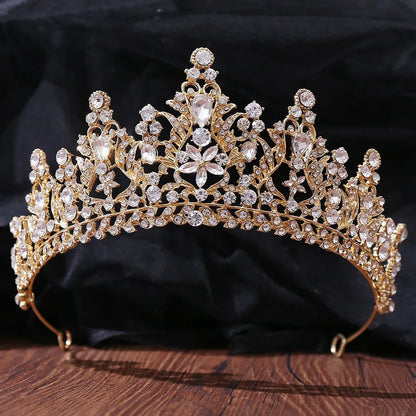 Luxury Crystal Tiara for Bridal Hair Jewelry
