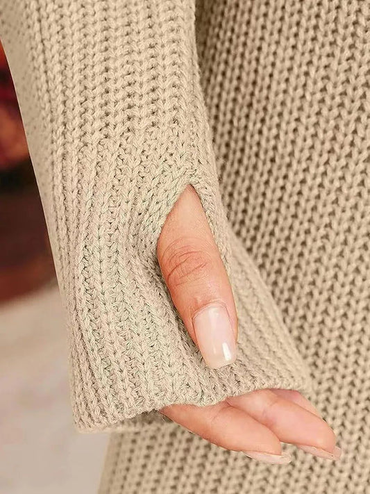 Women’s Turtleneck Sweater Dress Warm Knitwear