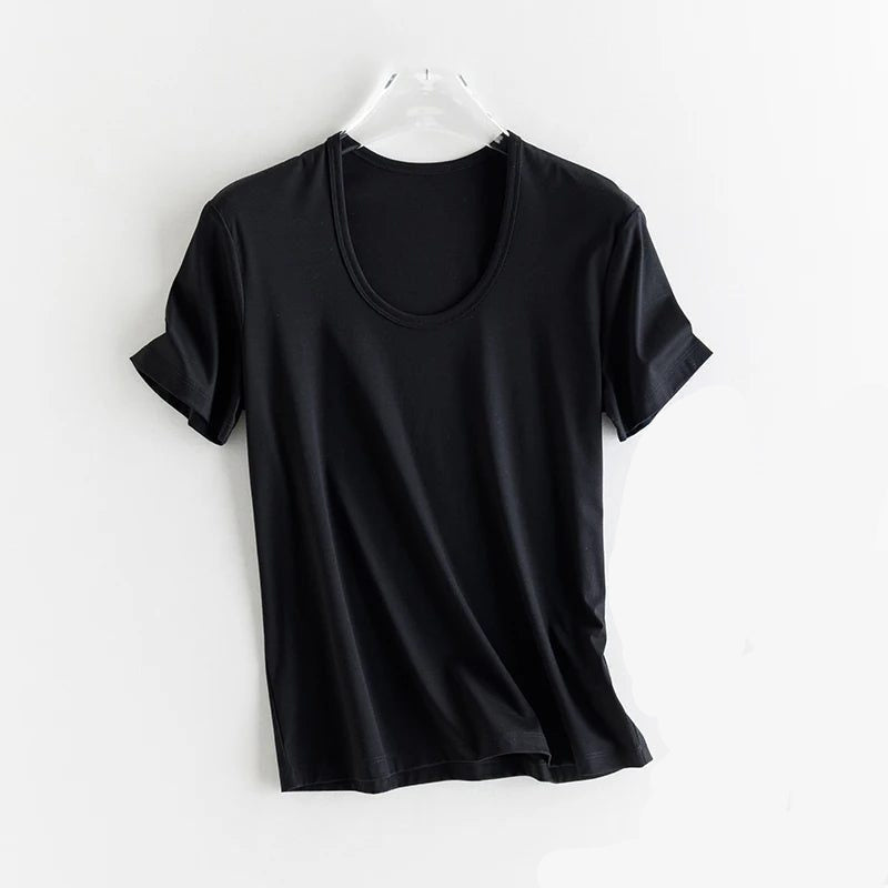 Luxury Silk Cropped T-Shirts for Women
