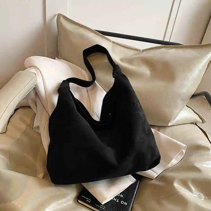 2024 Vintage Brown Suede Shoulder Tote Bag