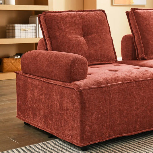 Armless Chenille Accent Chair for Living Room