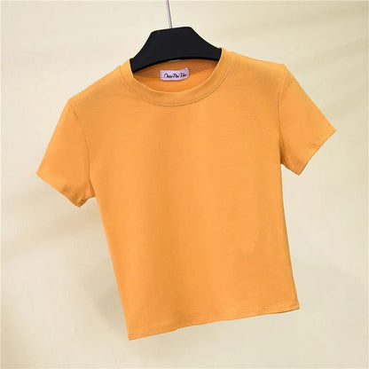 Trendy Cropped Cotton T-Shirts for Women