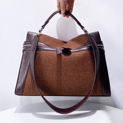 Luxury Faux Suede Tote Bags for Women