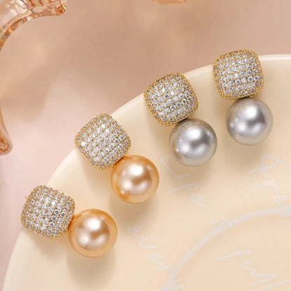 Elegant Vintage Pearl Drop Earrings for Weddings