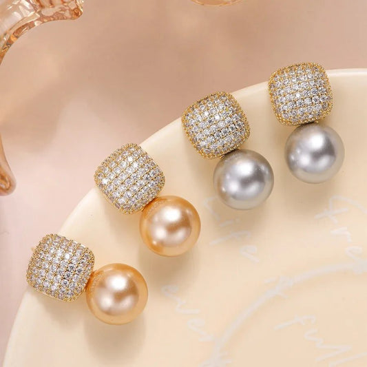 Elegant Vintage Pearl Drop Earrings for Weddings