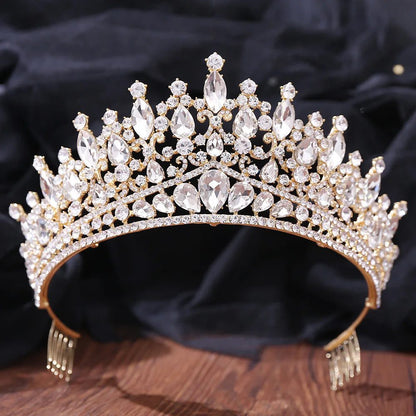 Luxury Crystal Tiara for Bridal Hair Jewelry