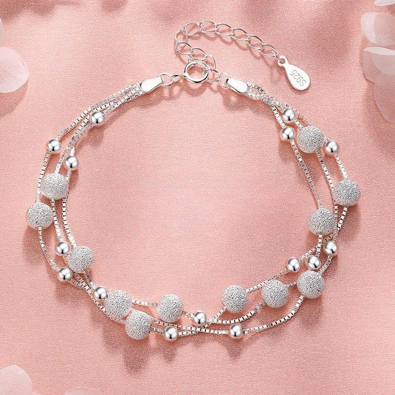 Luxury 925 Sterling Silver Pearl Knot Bracelet