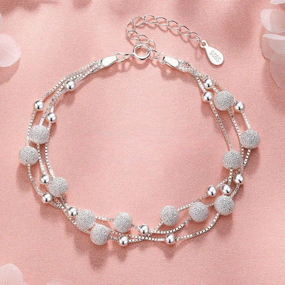 Luxury 925 Sterling Silver Pearl Knot Bracelet
