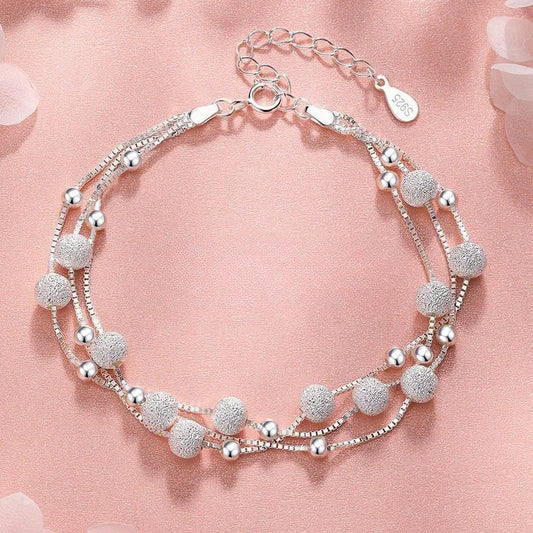 Luxury 925 Sterling Silver Pearl Knot Bracelet