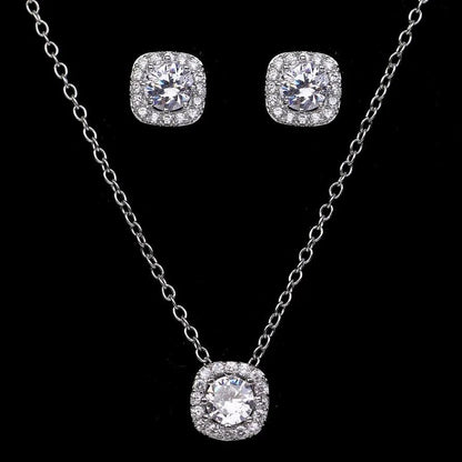 Elegant Bridal Jewelry Set: Water Drop Earrings