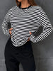 Women's Striped Long Sleeve Casual T-Shirt