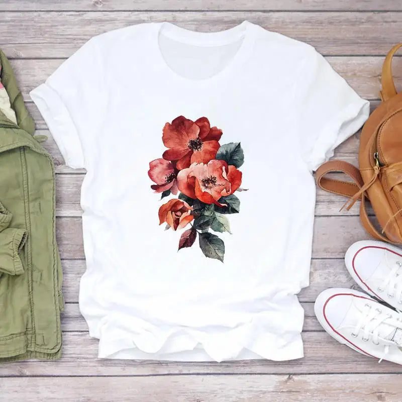 Floral Print Oversized T-Shirt for Women