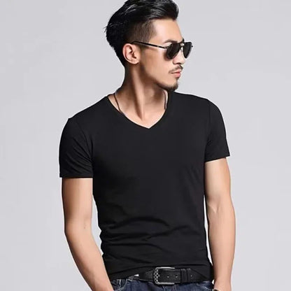 2024 Men's V-Neck Modal Short Sleeve T-Shirt