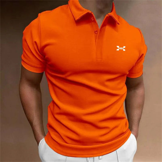Men's Solid Color Polo Shirt for Golf